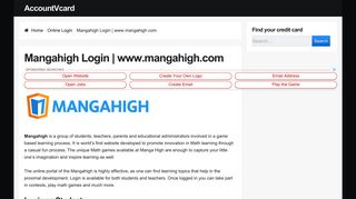 
                            11. Mangahigh Login | www.mangahigh.com - AccountsHelp