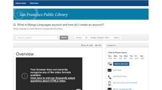 
                            7. Mango Languages App - SFPL - FAQ