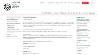 
                            13. Mango Languages | The New York Public Library