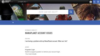 
                            4. ManiaPlanet Account Issues - Ubisoft Support