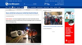 
                            6. Mann stirbt bei schwerem Unfall bei Markt Erlbach - Nordbayern.de