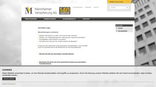 
                            1. Mannheimer Versicherung AG - Vermittler-Login - Mannheimer ...