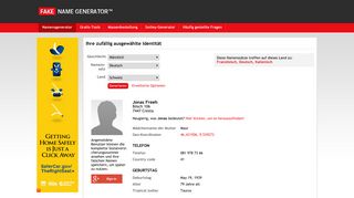 
                            4. Männlich, Deutsch, Schweiz - Fake Name Generator