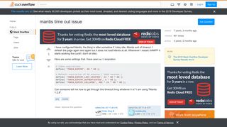 
                            8. mantis time out issue - Stack Overflow