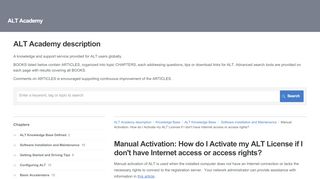 
                            9. Manual Activation: How do I Activate my ALT License if I don't have ...