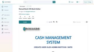 
                            4. Manual Book CMS Bank Kalbar - Scribd