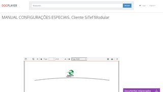 
                            8. MANUAL CONFIGURAÇÕES ESPECIAIS. Cliente SiTef Modular - PDF