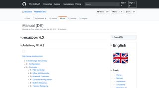 
                            4. Manual (DE) · recalbox/recalbox-os Wiki · GitHub
