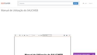 
                            6. Manual de Utilização do SALICWEB - PDF - DocPlayer.com.br