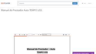 
                            8. Manual do Prestador Auto TEMPO USS - PDF - DocPlayer.com.br