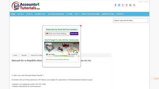
                            10. Manual for e-WayBills (Westbengal Value Added Tax - wbcomtax.nic.in)