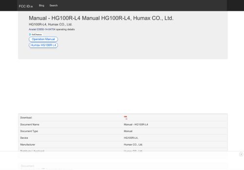 
                            12. Manual - HG100R-L4 Manual HG100R-L4, Humax CO., Ltd. - FCC ID