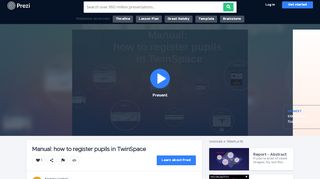 
                            10. Manual: how to register pupils in TwinSpace by Natalja Varkki on Prezi