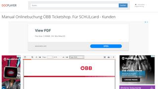 
                            12. Manual Onlinebuchung ÖBB Ticketshop. Für SCHULcard - Kunden ...