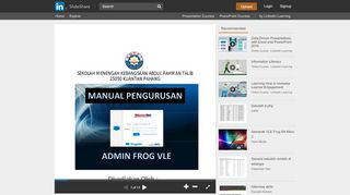 
                            8. MANUAL PENGURUSAN ADMIN FROG VLE - SlideShare