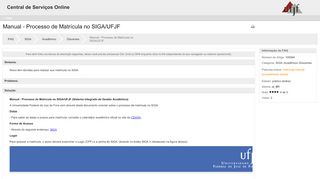 
                            6. Manual - Processo de Matrícula no SIGA/UFJF - FAQ - Central de ...