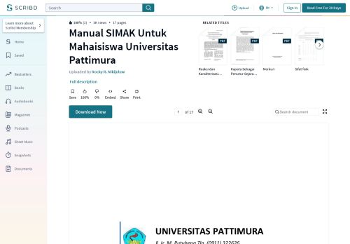 
                            10. Manual SIMAK Untuk Mahaisiswa Universitas Pattimura - Scribd