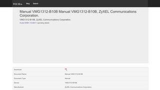 
                            8. Manual VMG1312-B10B Manual VMG1312-B10B, ZyXEL ... - FCC ID