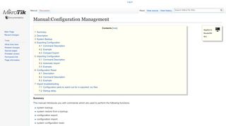 
                            12. Manual:Configuration Management - MikroTik Wiki