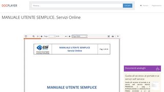 
                            10. MANUALE UTENTE SEMPLICE. Servizi Online - PDF - DocPlayer