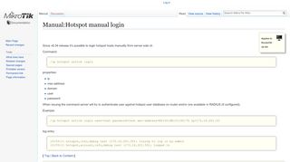 
                            3. Manual:Hotspot manual login - MikroTik Wiki
