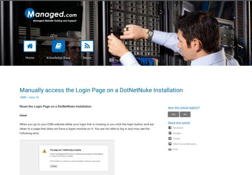 
                            11. Manually access the Login Page on a DotNetNuke Installation