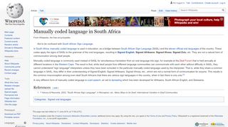 
                            13. Manually coded language in South Africa - Wikipedia