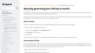 
                            9. Manually generating your SSH key in macOS - Documentation - Joyent