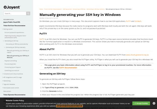 
                            11. Manually generating your SSH key in Windows - Documentation - Joyent