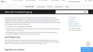 
                            6. Manuelle Assetübertragung - Adobe Help Center