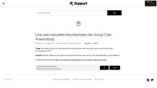
                            8. Manueller Link zum Herunterladen der Social-Club-Anwendung ...