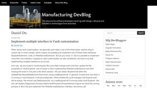 
                            11. Manufacturing DevBlog: Daniel Du