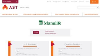 
                            10. Manulife Investors Login Landing Page - AST