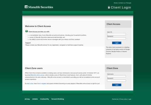 
                            8. Manulife Securities - Client Login