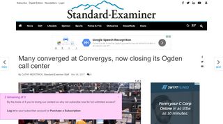 
                            13. Many converged at Convergys, now closing its Ogden call center ...