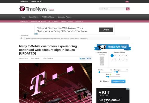 
                            10. Many T-Mobile customers experiencing continued web account sign ...
