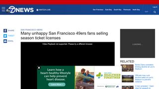 
                            11. Many unhappy San Francisco 49ers fans selling season ticket licenses