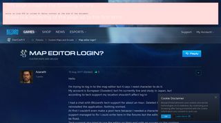 
                            1. Map editor login? - StarCraft II Forums - Blizzard Entertainment