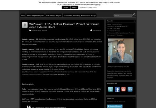 
                            13. MAPI over HTTP password prompt on domain external Outlook users