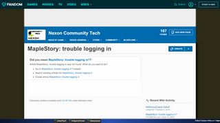 
                            1. MapleStory: trouble logging in? | Nexon CommunityTech ...