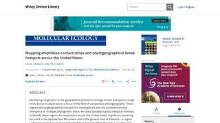 
                            6. Mapping amphibian contact zones and phylogeographical break ...