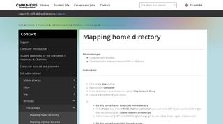 
                            11. Mapping home directory | Chalmers studentportal