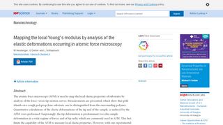 
                            12. Mapping the local Young's modulus by analysis of the elastic ...