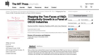 
                            11. Mapping the Two Faces of R&D: Productivity Growth in a Panel of ...