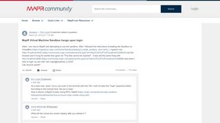 
                            3. MapR Virtual Machine Sandbox hangs upon login