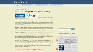 
                            7. Maps Mania: Facebook + Google Maps = Friend Mashups