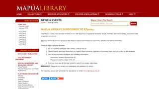 
                            11. MAPUA LIBRARY SUBSCRIBES TO EZproxy - Mapúa Library