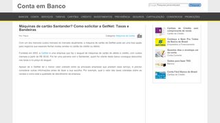 
                            8. Máquinas de cartão Santander? Como solicitar a GetNet: Taxas e ...