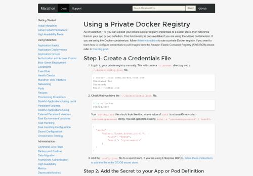 
                            8. Marathon: Using a Private Docker Registry - Mesosphere