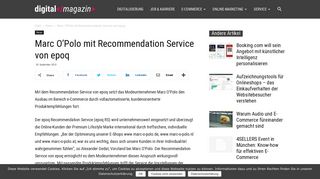 
                            12. Marc O'Polo mit Recommendation Service von epoq | dm